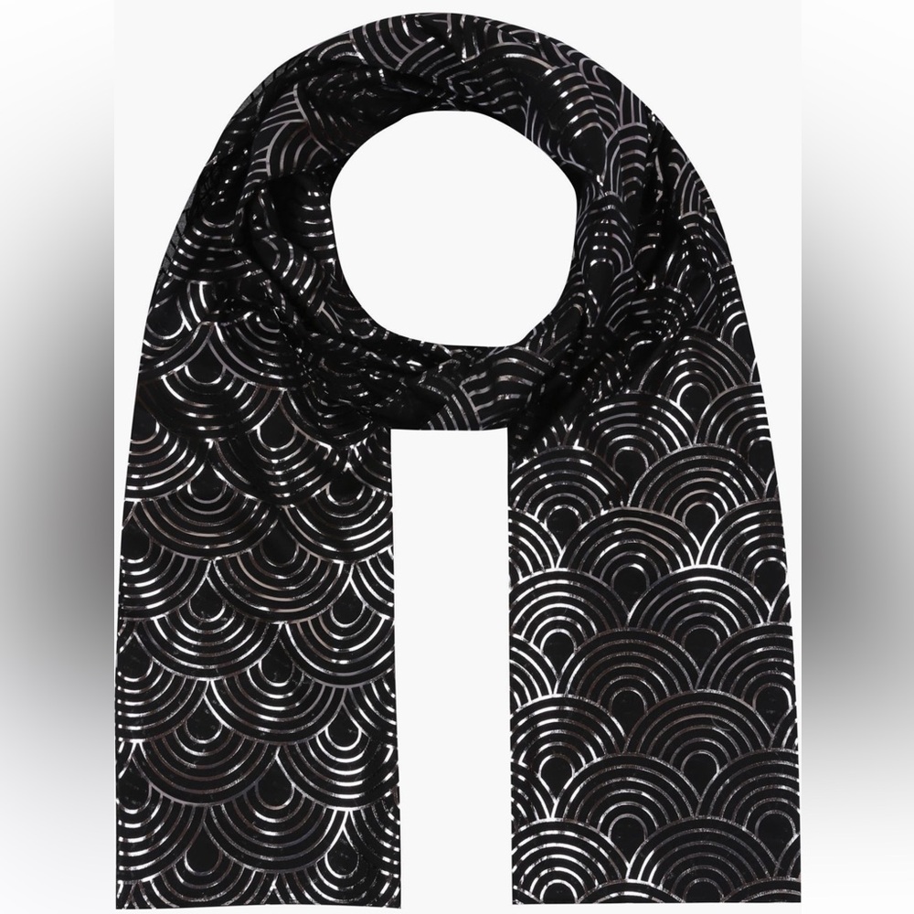 Kurt Geiger Black and Silver Scarf